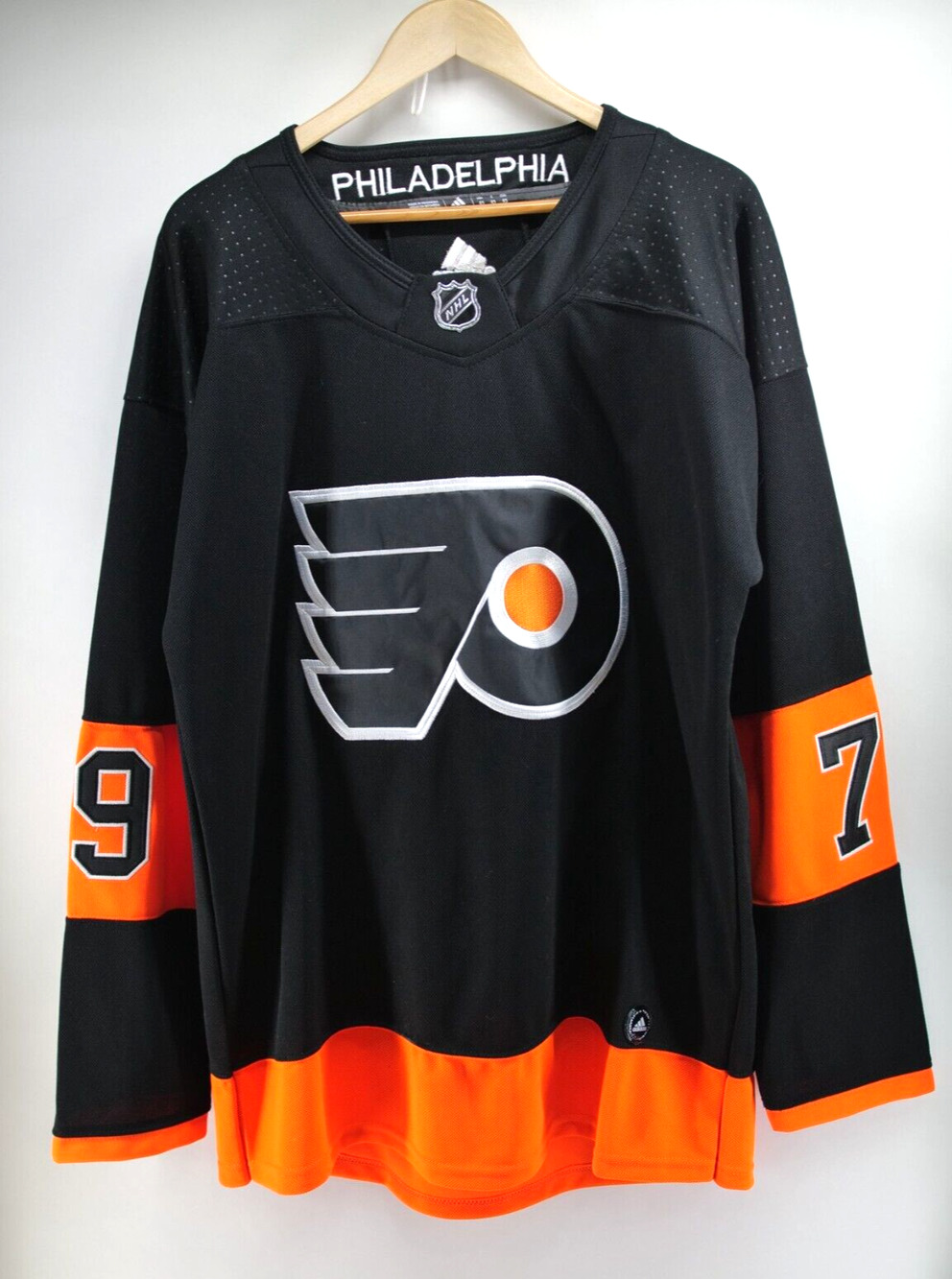 Philadelphia Flyers Black Alternate Carter Hart Authentic Adidas Jersey Size 52